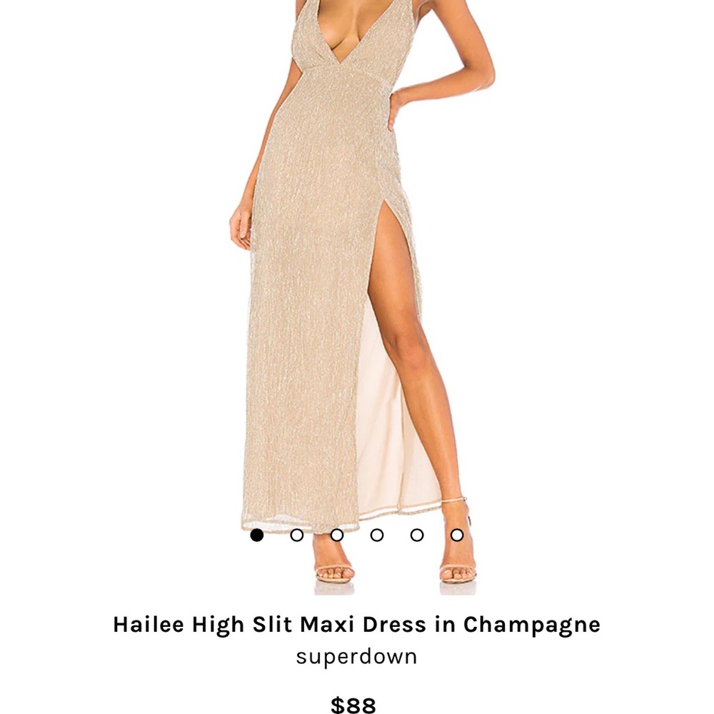 Beautiful champagne maxi dress. Size M. Worn once.